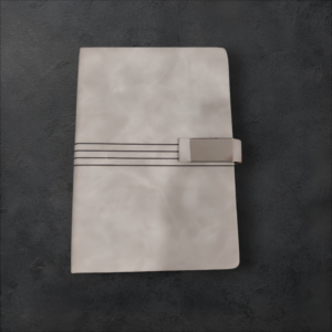 Grey PU Cover Magnet Closure Diary.