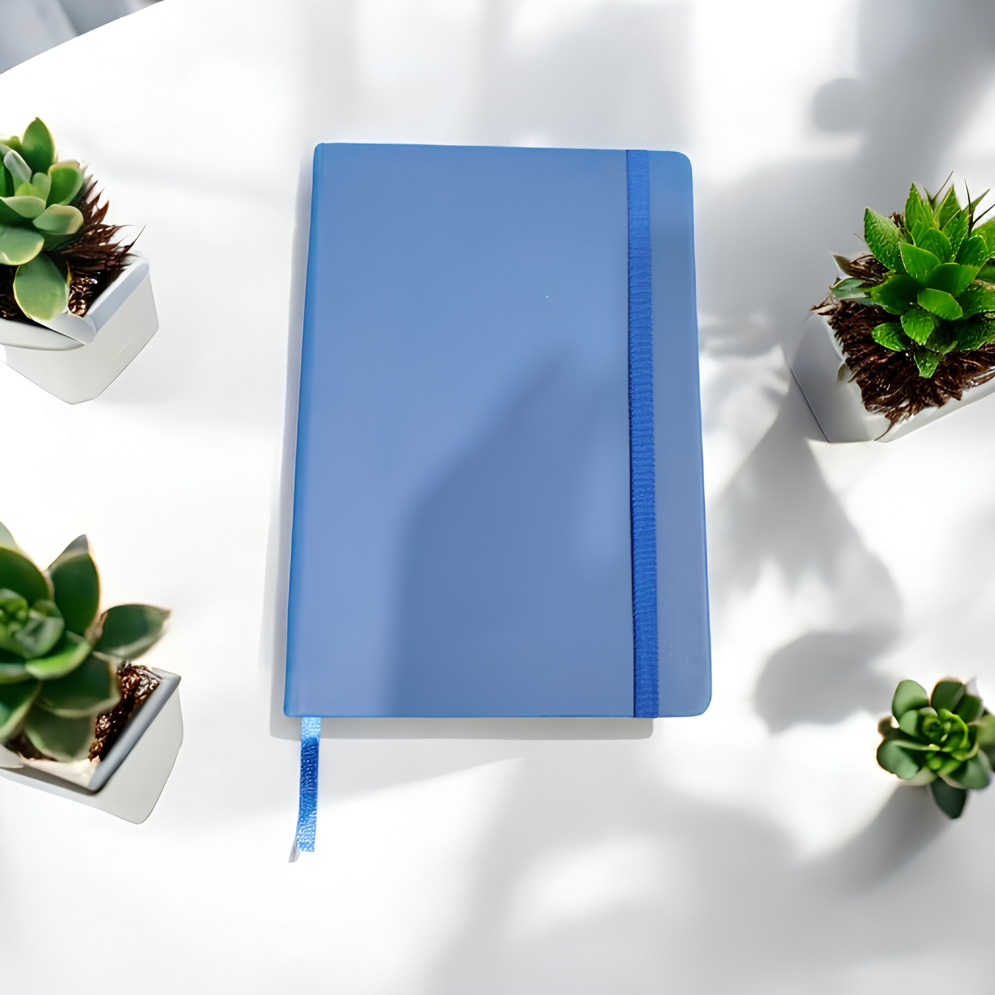 Plain A5 Size Diary with Ribbon Closure.